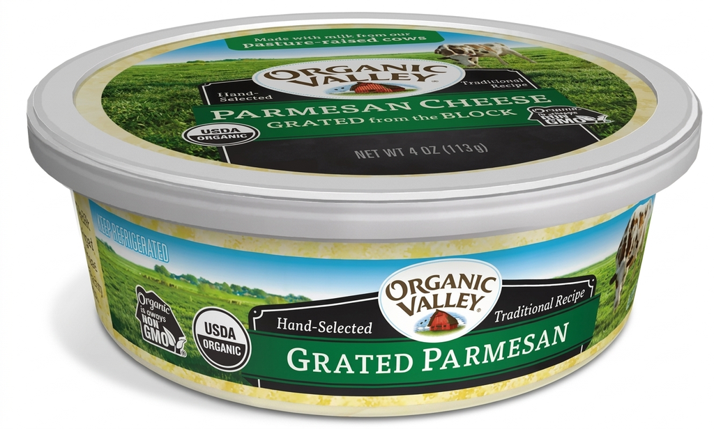 Organic Parmesan Cheese, Grated 