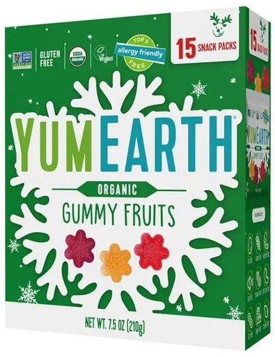 [772173] Organic Assorted Candies (Holiday Gummy Fruits 15ct)