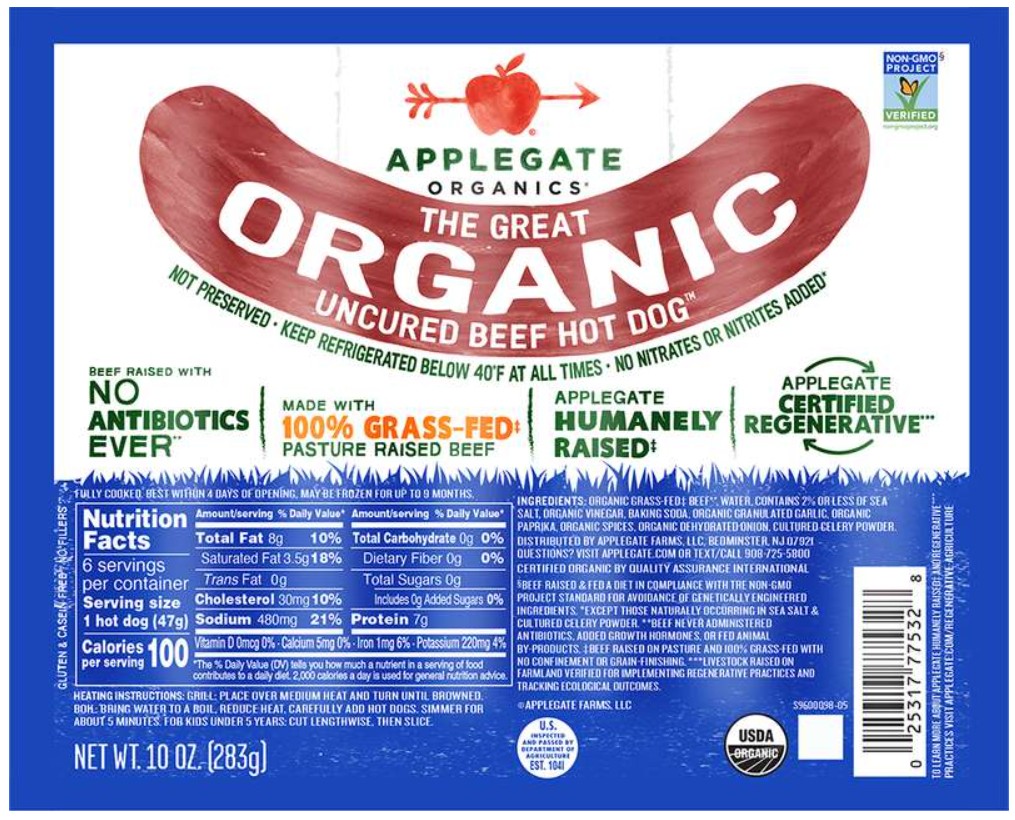 Organic Beef Hot Dogs 