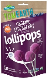 YumEarth Organic Ultimate Elderberry Lollipops 