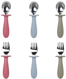 6-pack toddler Spoons and Forks Set, Assorted colors 