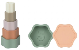 Numbered 5 ct Silicone Stacking Toy 