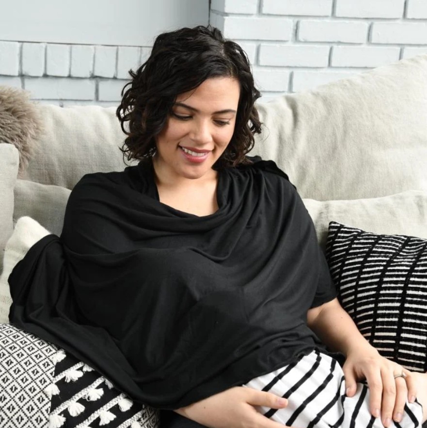 Closed Nursing Shawl, Black 