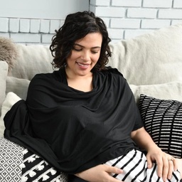 Closed Nursing Shawl, Black 