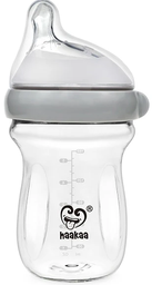 Haakaa Generation 3 Glass Baby Bottle, Grey