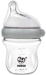 Haakaa Generation 3 Glass Baby Bottle, Grey