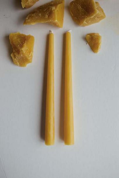 Taper Beeswax Candles 2pk
