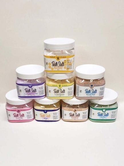 Natural Bath Salts (Lavender) 16oz 