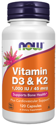 Vitamin D-3 & K2 1000 IU 120 caps