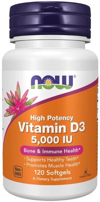 Vitamin D-3 5,000 IU, 120 Softgels