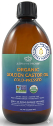 Organic Cold-Pressed Castor Oil 16oz (Glass Bottle)