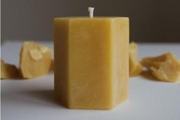 Hexagon 3" Pillar Beeswax Candle 1ct