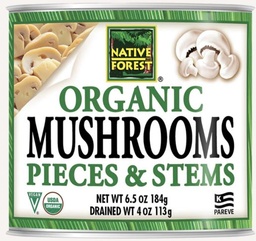 Organic Mushroom Stem & Pcs 4oz