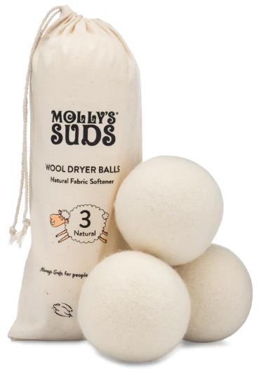 Natural Wool Dryer Balls White 3 ct 