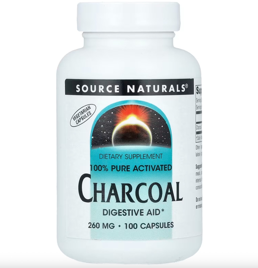 Charcoal 260mg 100 Caps 