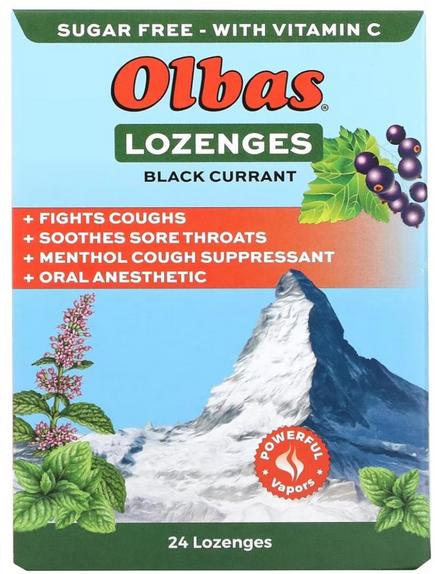 SF Olbas Black Currant Lozenges 24 Lozenges