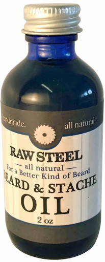 [111256] Raw Steel Beard & Stache Oil 2oz 