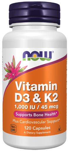 [150369] Vitamin D-3 & K2 1000 IU 120 caps