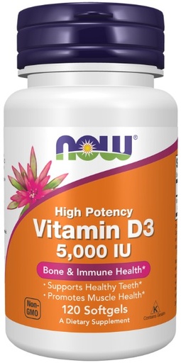 [150372] Vitamin D-3 5,000 IU, 120 Softgels