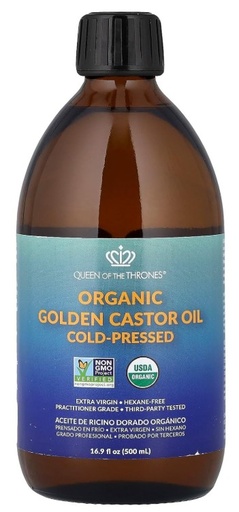 [195752] Organic Cold-Pressed Castor Oil 16oz (Glass Bottle)