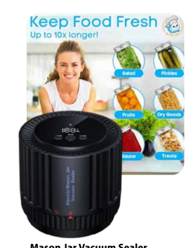 [999207] Mason Jar Vacuum Sealer