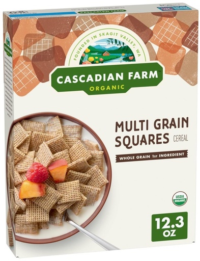 [L82908] Organic Multigrain Squares Cereal 