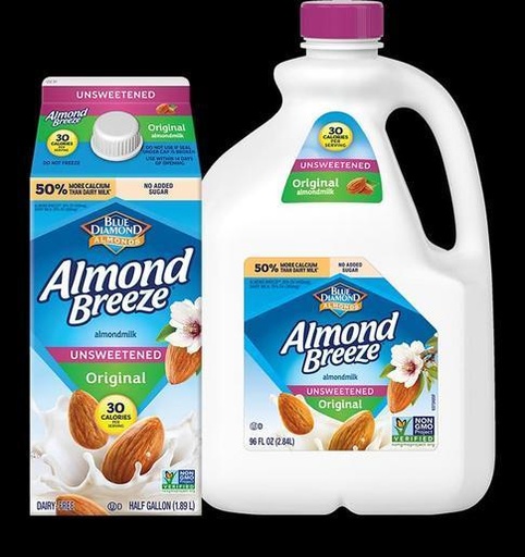 [S22099] Almond Milk, Unsweetened Original 1/2 gal